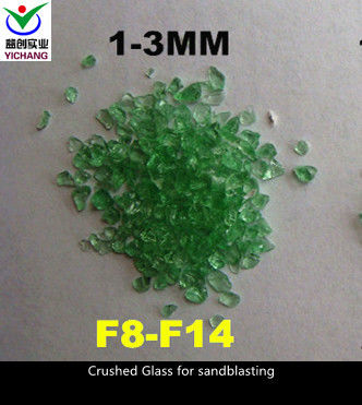 6.0 Moh Hardness Recycled Crushed Glass Low Cost Expendable Blast Cleaning Media